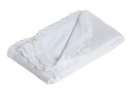 Крижма - плед Twins 120x120 сатин/махра soft white 1401-120-SMS-01, white, білий