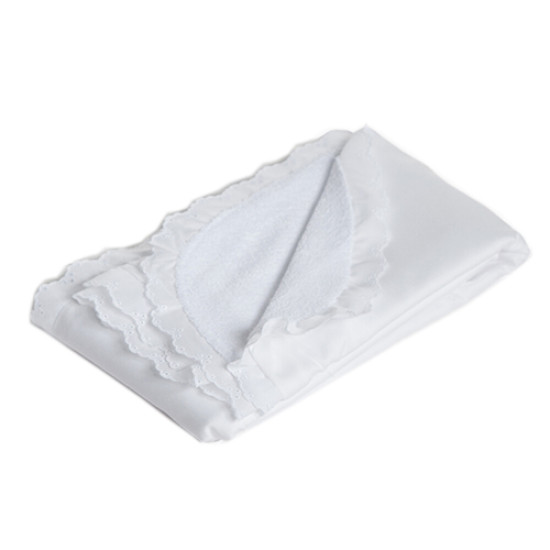 Крижма - плед Twins 120x120 сатин/махра soft white 1401-120-SMS-01, white, білий