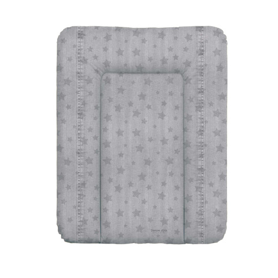 Пеленальный матрас Cebababy 50x70 Denim Style W-143-119-588, Stars grey, серый