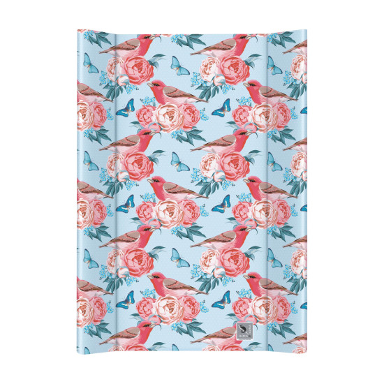 Повивальна дошка Cebababy 50x70 Flora & Fauna W-200-099-574, Aves, бірюза/квіти