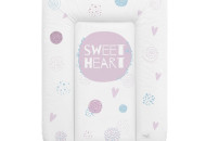 Пеленальный матрас Cebababy 50x70 Lolly Polly W-143-120-620, Love 2, белый / розовый