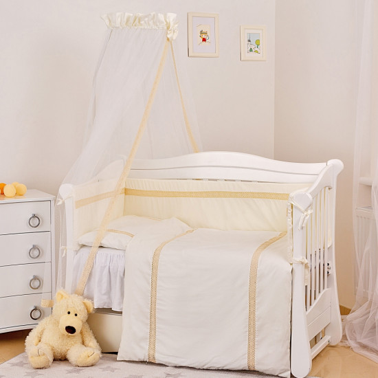 Постельный комплект 7 эл Twins Magic sleep Ajour 4071-M-007, ecru, бежевый