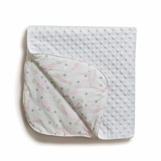 Плед Twins Dolce Minky autumn 80x80 1465-DMK-01, white, белый