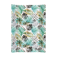 Повивальна дошка Cebababy 50x70 Flora & Fauna W-200-099-576, Palmas, білий/зелений