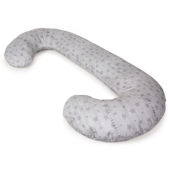 Подушка для вагітних Ceba Physio Duo Denim Style W-705-119-587, Stars grey, сірий