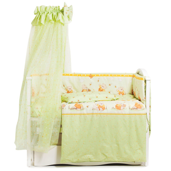 Постельный комплект 7 эл Twins Comfort New 4051-C-109, Медун зеленые, светло зеленый