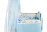 Постельный комплект 7 эл Twins Comfort New 4051-C-111, Медун голубые, голубой