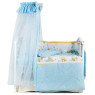 Постельный комплект 7 эл Twins Comfort New 4051-C-111, Медун голубые, голубой