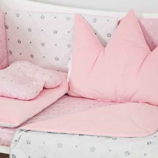 Bed kit 6 EL Twins Dolce Insta 4075-D-500, pink crown, pink