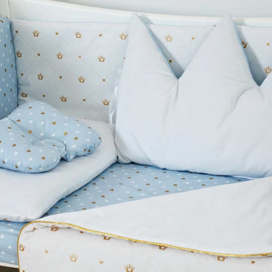 Bed kit 6 EL Twins Dolce Insta 4075-D-501, Blue Crown, Blue