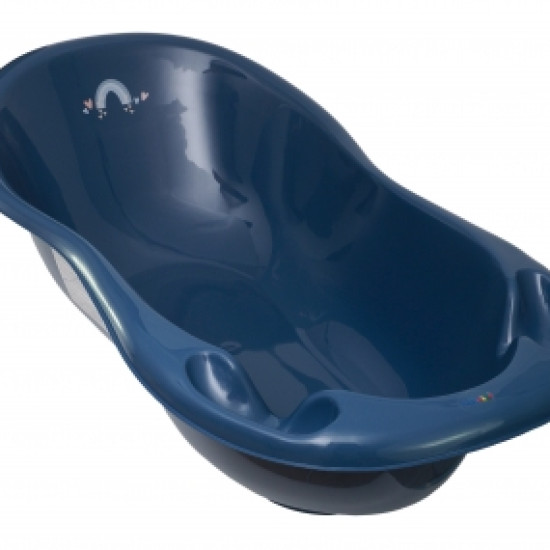 Children's bathtub Tega Meteo with drain 102 cm dark blue