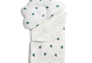 Plaid and Pillow Orthopedic Twins Muslyn Musmellou 110x80 1411-TMPO-01, White/Cacti, White