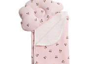 Плед и подушка ортопедическая Twins муслин маршмеллоу 110х80 1411-TMPO-08, pink, розовый