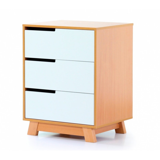 Комод Верес Манхетен 600 32.2.32.2.15, біло/буковий, білий/беж