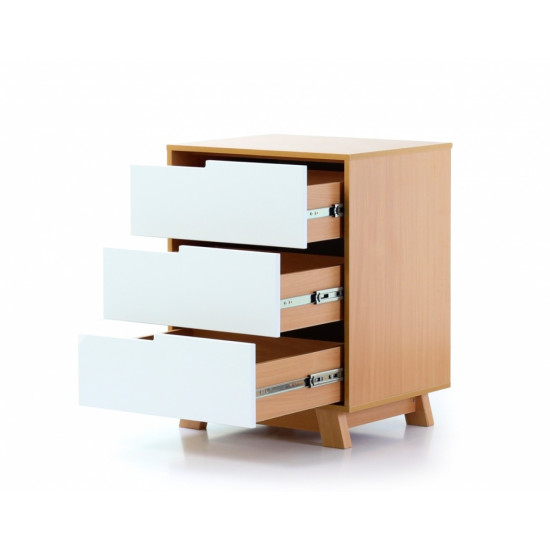 Комод Верес Манхетен 600 32.2.32.2.15, біло/буковий, білий/беж