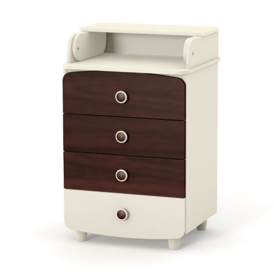 Комод-пеленатор Верес 600 Слім 32.4.1.2.05, слонова кістка/горіх, беж/коричневий