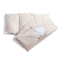 Bumper for baby crib Babycentre & Twins Moonlight white/beige