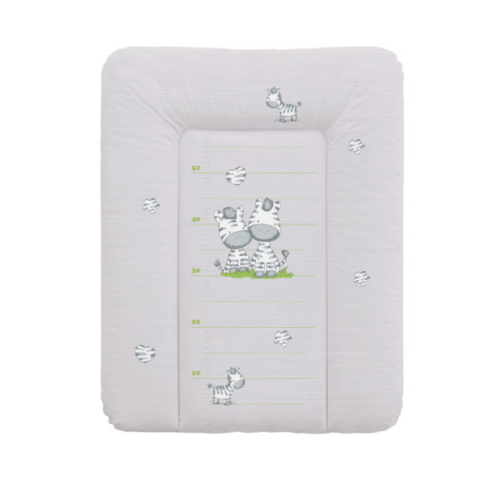 Пеленальный матрас Cebababy 50x70 Basic line W-143-002-260, Зебра серая, серый