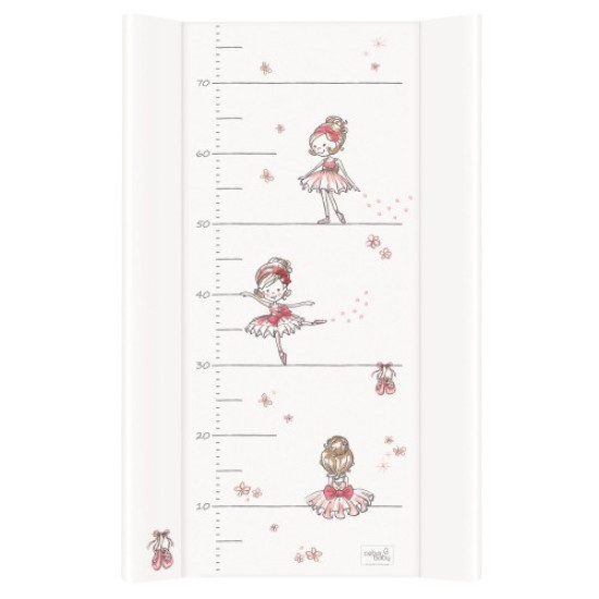 Повивальна дошка Cebababy 50x80 Basic line W-210-090-101, Прима балерина біла, білий/рожевий