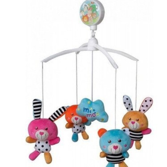 Mobile Baby Mix Plush Mechanical TK-387M bears and rabbits