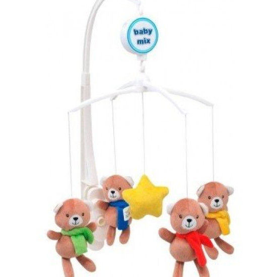 Mobile Baby Mix Plush Mechanical TK-410M Bear with scarf