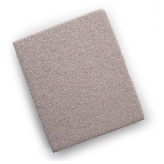 Простыня на резинке Twins 120x60 махровое 6020-02, beige, бежевый