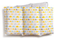 Бампер Twins Happy 2033-TH-30205, Clouds yellow, сірий/жовтий
