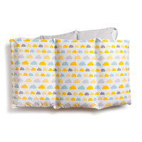 Бампер Twins Happy 2033-TH-30205, Clouds yellow, сірий/жовтий