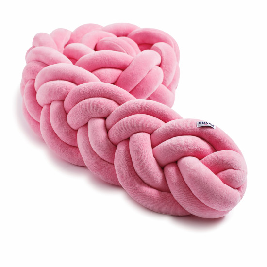 Бампер - косичка Twins 4-х прядна подвійна 240 см 2020-K4-2-120-08, рожевий, рожевий