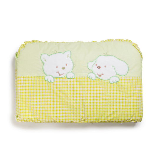 Бампер по довжині ліжечка Twins Limited 2099-TL-005, Dog & cat green, салатовий