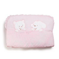 Бампер Twins Limited 2099-TL-004, Dog & cat pink, розовый