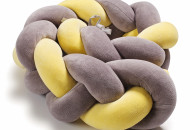 Bumper - pigtail Twins 4-strand 240 cm grey/yellow