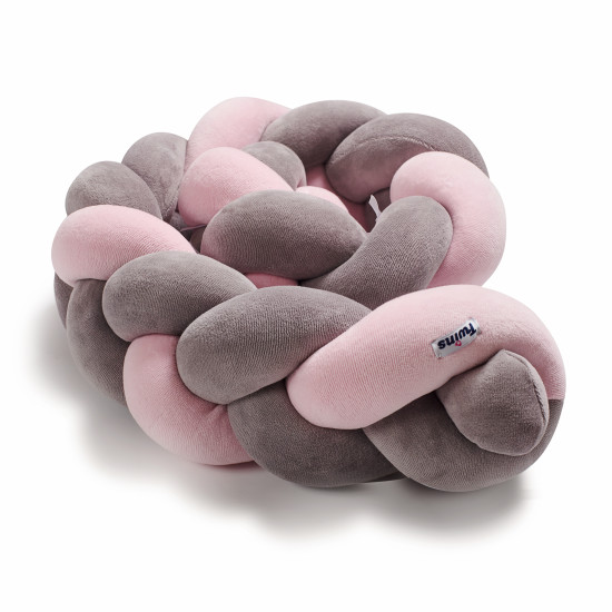 Bumper - pigtail Twins 3-strand 200 cm Pastel powder