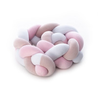 Бампер - косичка Twins 3-х прядна 170 см 2020 K3-170-08, pink, розовый