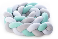 Bumper - pigtail Twins 4-strand 240 cm grey/mint