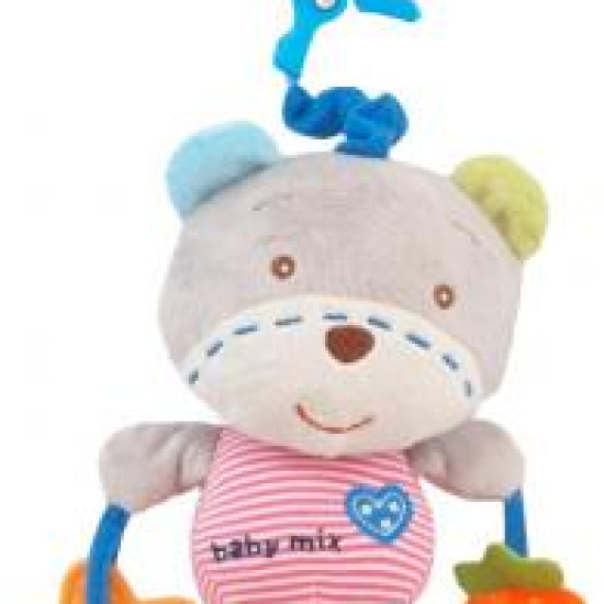 Плюшевая подвеска музыкальная Baby Mix P / 1129-DA00 Мишка с сердцем P / 1129-DA00, mix, мультиколир