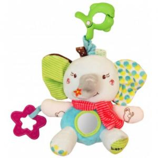 Plush suspension Musical Baby Mix Elephant with a scarf P / 1174-EU00, MIX, multicolyr