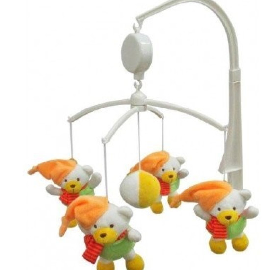 Mobile Baby Mix Plush Mechanical TK-416M Bear in winter