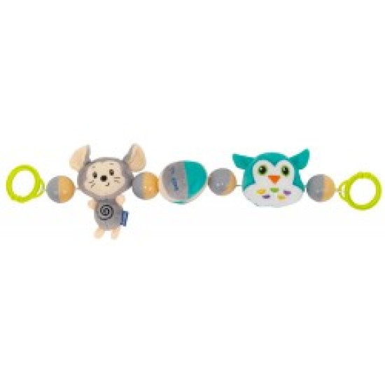 Игрушка плюшевая погремушка Baby Mix Мышка и сова TE-8544-48, mix, мультиколир
