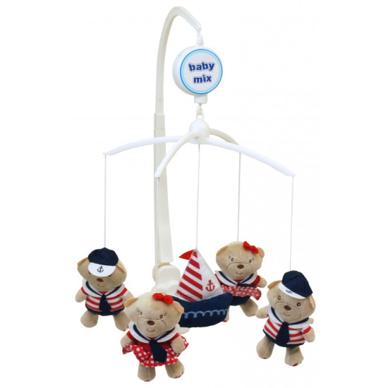Mobile Baby Mix Plush Mechanical TK-423M Mishka sailors