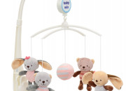 Мобіль Baby Mix плюшевий механічний TK-467M Котики та кролики 