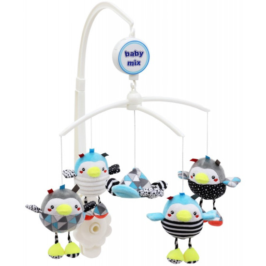 Mobile Baby Mix Plush Mechanical TK-479M Penguins