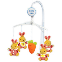 Мобиль Baby Mix плюшевый механический TK-708M Кролики 