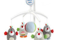 Мобиль Baby Mix плюшевый механический TK-350M Пингвины 