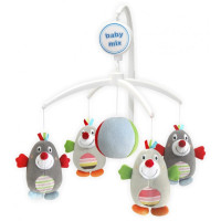 Мобиль Baby Mix плюшевый механический TK-350M Пингвины 
