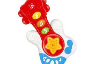 Пластиковая музыкальная Гитара Baby Mix PL-419750 красного цвета