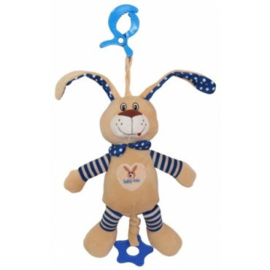 Plush suspension Musical Baby Mix Rabbit STK-17505b, Blue, Blue