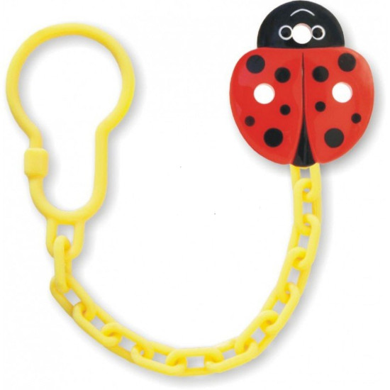 Chain for pacifier Baby Mix Ladybug red