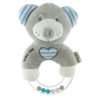 Плюшевая погремушка Baby Mix STK-19643B Мишка STK-19643BB, blue, синий