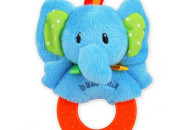 Плюшевая погремушка с прорезывателем Baby Mix TE-8257-12E Слоник, blue, голубой